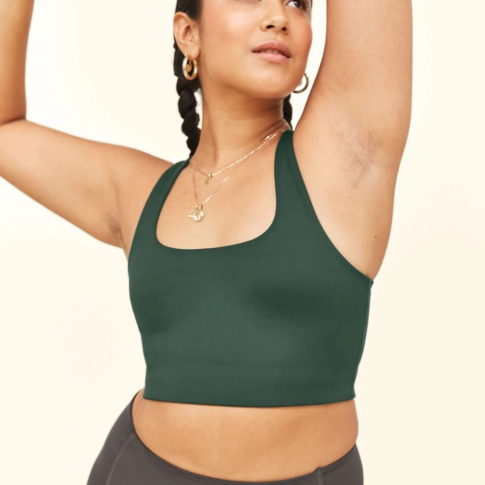 girlfriend collective paloma bra in moss